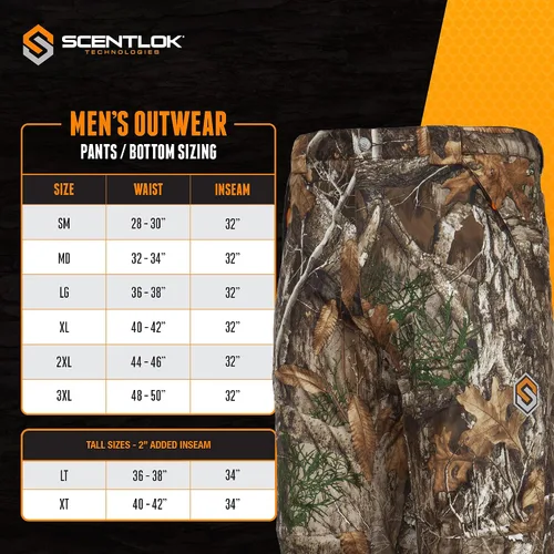 Vista 3 de ScentLok Pantalones de camuflaje impermeables de peso medio Vapour - Ropa de caza para hombre