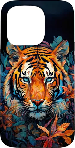 Vista 14 de Watercolor Tiger Face Design Wild Animal Big Cat Tiger Case for iPhone 17
