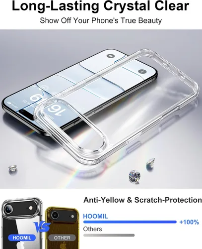 Vista 177 de HOOMIL Funda para iPhone 7 Plus/iPhone 8 Plus de 5.5 Pulgadas, sin amarillamiento, protección contra caídas, cubierta trasera dura transparente