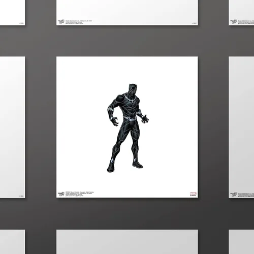 Vista 3 de Trends International Gallery Pops Marvel Comics Avengers - Póster de pared de Black Panther, 12 x 12 pulgadas, versión sin marco