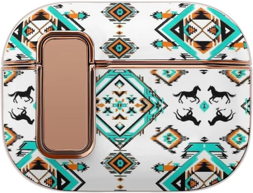 Vista 21 de Soft Plastic Protective Cover Compatible with Airpods Pro 2 Wireless Charging Case Dream Catcher Western Southwest Aztec Horse Art, Accessories for