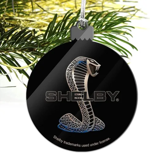Vista 5 de GRAPHICS & MORE Shelby Cobra Logo Acrílico Árbol de Navidad Adorno de vacaciones