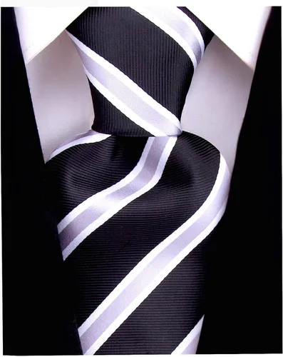 Vista 82 de Scott Allan - Corbatas de rayas para hombre - Corbata tejida para hombre