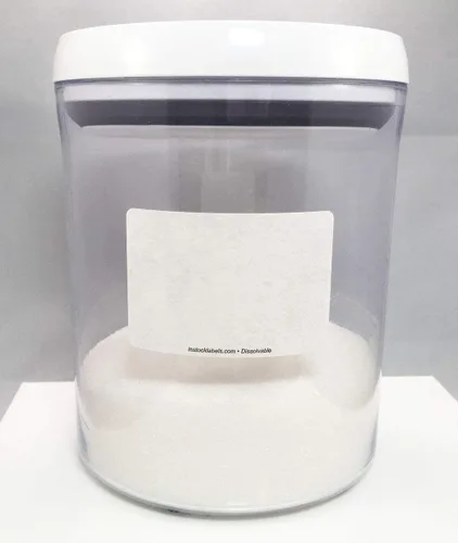 Vista 5 de InStockLabels Etiquetas en blanco solubles para almacenamiento de alimentos, 2 x 3 pulgadas, paquete de 500
