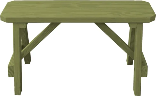 Vista 28 de Furniture Barn USA Banco tradicional de pino tratado a presión de 2 pies, tinte de cedro
