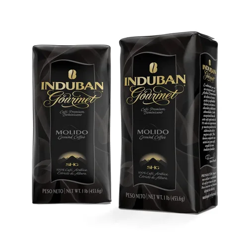 Vista 7 de Induban Gourmet, bolsa de 16 onzas, café molido, tostado medio, café 100% arábica premium de la República Dominicana (paquete de 1)