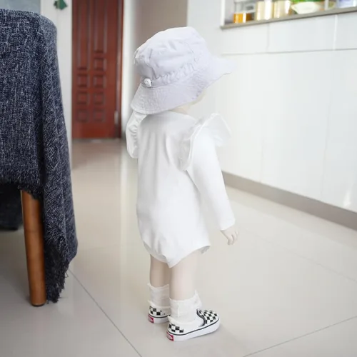 Vista 4 de Camisa con volantes de algodón de calidad para bebé niña