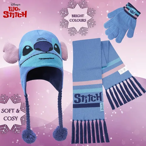Vista 3 de Disney Conjunto de gorro, bufanda y guantes para niños