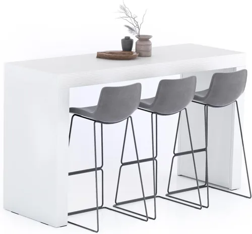 Vista 8 de Mobili Fiver Evolution - Mesa alta de bar de cocina fabricada en Italia Ahorra Espacio, Mesa de altura de mostrador montada en la pared para 1