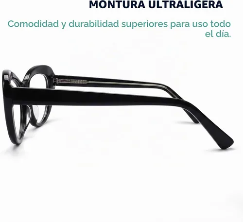Vista 5 de 2SeeLife Gafas de lectura de ojo de gato de gran tamaño para mujer, ajuste mediano-grande, marco resistente, bisagras de resorte, lectores de ojo