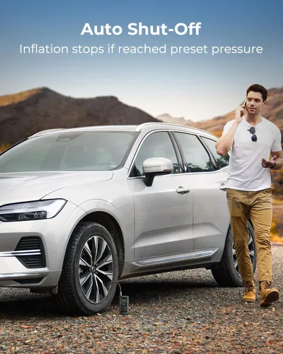 Vista 4 de SYNCWIRE Inflador de Neumáticos Compresor de Aire Portátil - Inflación 2X Más Rápida Bomba de Aire Inteligente para Neumáticos de Coche