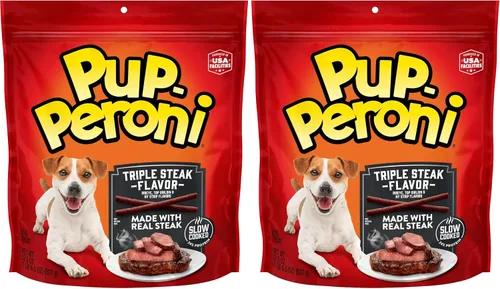 Vista 17 de Pup-Peroni Prime Rib - Golosinas para perros con sabor a costilla, bolsa de 38 onzas (paquete de 4)