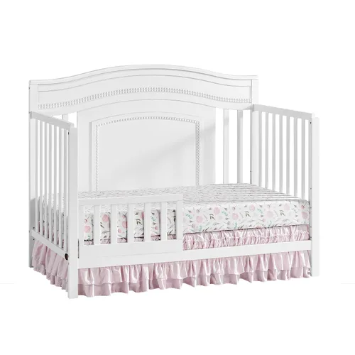Vista 2 de Oxford Baby Briella - Kit de conversión de riel de protección de cuna a cama infantil, blanco, certificado Green Guard Gold