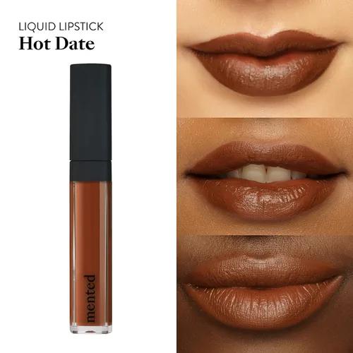 Vista 3 de Mented Cosmetics - Lápiz labial líquido para mujer, lápiz labial rojo mate terciopelo, brillo de labios impermeable, tinte, manchas de larga
