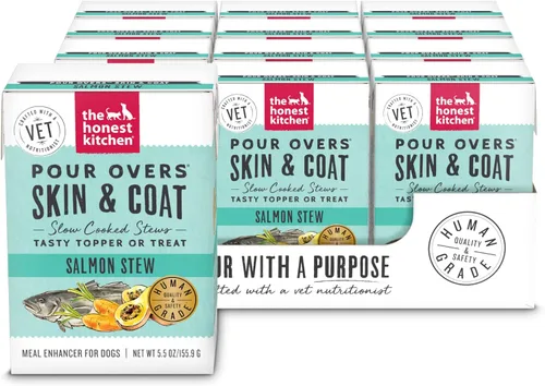 Vista 9 de The Honest Kitchen Alimento funcional de grado humano: Salud del corazón - Caldo de pavo y salmón estofado de comida para perros, 5.5 onzas x 12