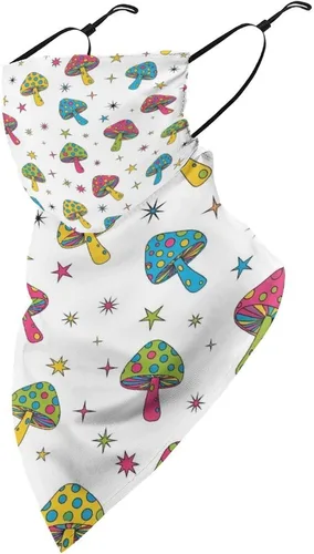 Vista 10 de Bufanda de protección solar UV, bufanda triangular reutilizable con lazo para las orejas
