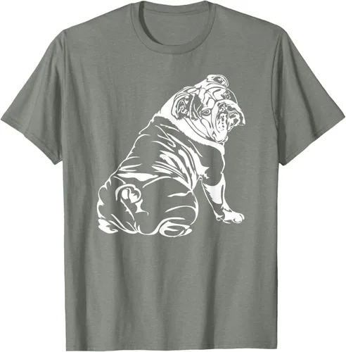 Vista 70 de Gracioso Bulldog Inglés playera perro Hund playera regalo, Azul (Heather blue)