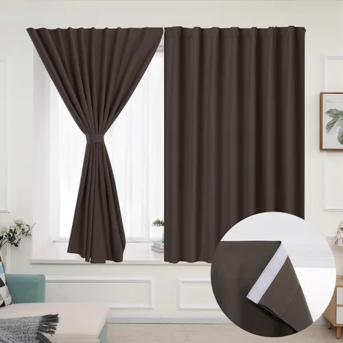 Vista 20 de Muamar Cortinas opacas sin taladro, paneles de cortina para ventana fáciles de instalar, juego de 2 paneles de cortinas portátiles para dormitorio
