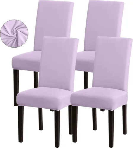 Vista 76 de Sufdari Juego de 2 fundas para sillas de comedor, fundas para sillas de cocina, fundas para sillas Parsons, protectores de sillas de elastano