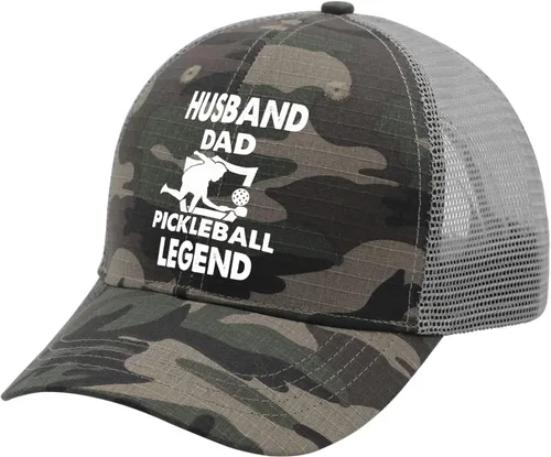Vista 2 de devor Cap Husband dad Pickleball Legend Dad Hats, Funny Baseball Caps for Men