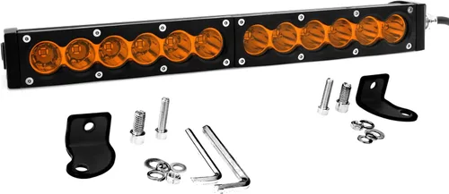 Vista 3 de AngelMa - Barra de luz LED de 13 pulgadas, haz de punto ámbar de una sola fila, 9000 lm, lámpara súper brillante para camioneta SUV, ATV, UTV