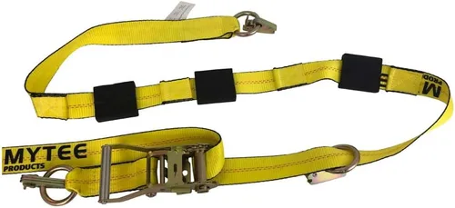 Vista 8 de Mytee Products 2" x 10' correas de neumáticos E Track - Correas de rueda de carraca con ajustes E-Track para pasar por encima del neumático