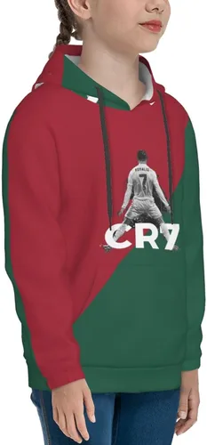Vista 6 de Ronaldo #7 - Sudadera con capucha para adolescentes con bolsillo