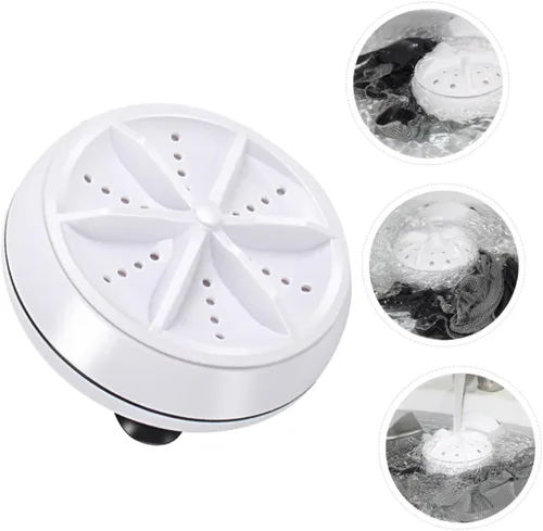 Vista 2 de GALPADA Mini lavadora portátil con alimentación por USB, lavadora de viaje giratoria para ropa ligera, calcetines, toallas, dormitorio, apartamento