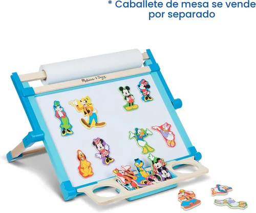 Vista 4 de Melissa & Doug Imanes de madera de personajes de Mickey Mouse de Disney (20 piezas), juguetes para fanáticos de Disney, imanes de nevera de Mickey