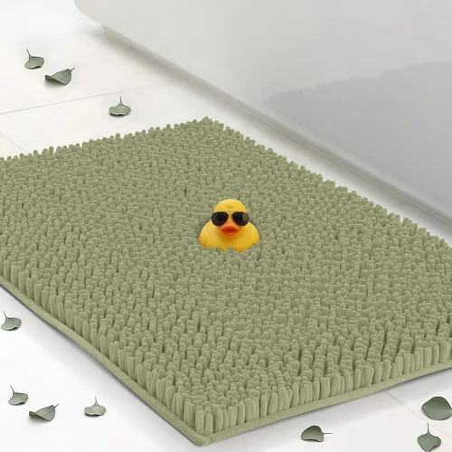 Vista 21 de Tapetes de baño pequeños de felpilla de 22 x 14 pulgadas, tapetes de baño absorbentes de felpa, de secado rápido, suaves y lavables a máquina