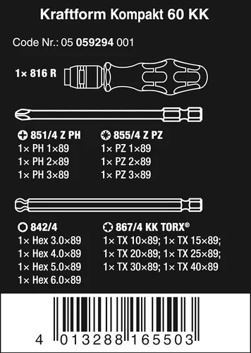Vista 2 de Wera Kraftform Kompakt 60 KK Ball End