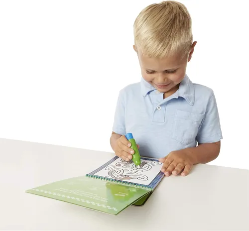 Vista 2 de Melissa & Doug On The Go Water Wow! Almohadillas de actividades reutilizables para revelar agua, paquete de 3, animales, conecta los puntos