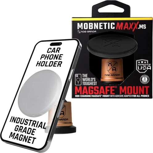 Vista 10 de Mob Armor MobNetic Maxx MS MagSafe - Soporte de teléfono para coche, color Negro