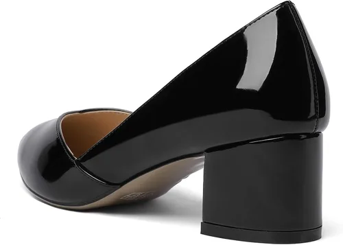 Vista 7 de MODENCOCO Zapatos de tacón bajo y grueso con puntera puntiaguda para mujer, de 2 pulgadas