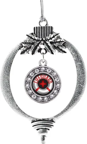 Vista 617 de Inspired Silver - Adorno de cromosoma 21 con dije de círculo de plata con joyas de circonita cúbica