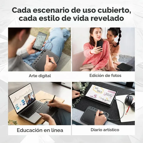 Vista 8 de UGEE Q6 - Tableta de dibujo de 6.5 x 4 pulgadas para teléfono Android con 6 teclas de acceso rápido, tableta gráfica, modo de dibujo ajustable