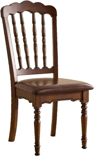 Vista 8 de Wooden Dining Chairs Set of 4 Upholstered Kitchen Chair with Slatted Backrest, Classic Armless Dining Chair for Restaurants/Kitchens(Fabric Cushion