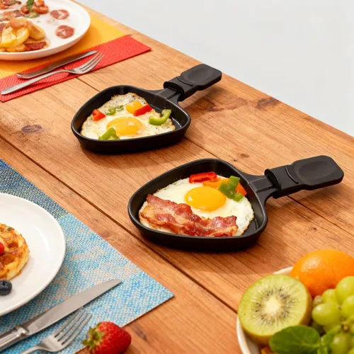 Vista 9 de HONNE Mini parrilla con revestimiento antiadherente, accesorios para derretir queso, repuesto de raclettes/platos adicionales de raclette