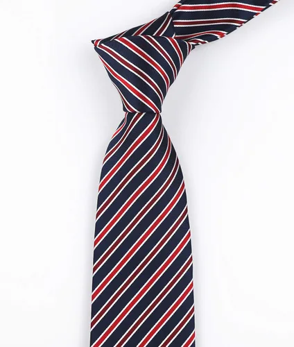 Vista 109 de Secdtie Corbata clásica de seda tejida jacquard a rayas para hombre