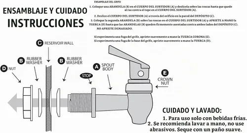 Vista 7 de Irrompible 3.5 galones dispensador de bebidas con extraíbles hielos Buddeez, Transparente