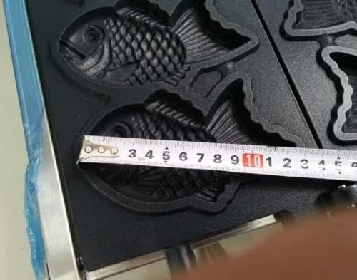 Vista 5 de Tipo antiadherente comercial 6pcs/time de la máquina de los pescados del fabricante de Taiyaki del LPG Taiyaki