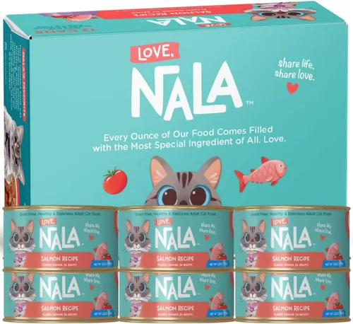 Vista 12 de LOVE, NALA - Comida húmeda natural para gatos adultos - Atún en copos con zanahoria y guisantes verdes en caldo - Sin granos, sin OMG, proteína