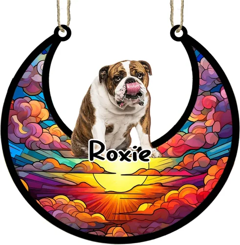 Vista 88 de LOVELYPOD Adorno de Navidad personalizado para perro pastor australiano, atrapasoles conmemorativo, adorno de Navidad de pastor australiano