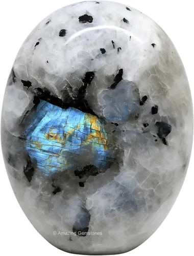 Vista 99 de Piedras de Siete Chakras de Amazing Gemstone y Piedras Curativas - Grandes Piedras de Palma de Cristal - Cristal para Buena Suerte, Energía Positiva