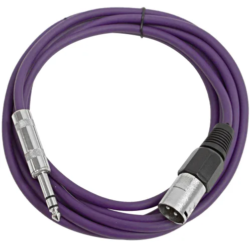 Vista 4 de Seismic Audio - SATRXL-M2 - Cable de conexión XLR verde de 2 pies macho a 1/4" TRS