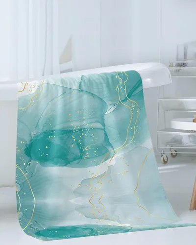 Vista 3 de Marble Agate Bath Towels for Bathroom Set - Luxury Towels Gifts for Women,Quick Dry Beach Kitchen Hand Hair Face Yoga Workout Gym Towel and Dish