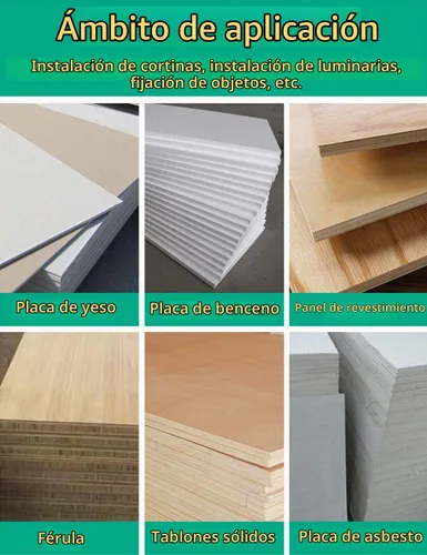 Vista 3 de Anclajes de pared hueca, kit de anclaje para paneles de yeso con tornillos, anclaje de pared hueco autoperforante, 65 libras, blanco