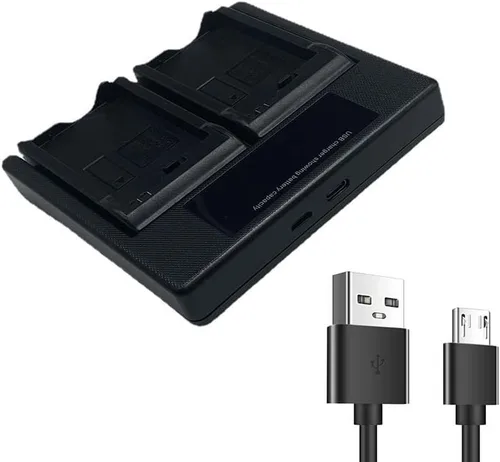 Vista 2 de Nuevo cargador de batería dual negro para Sony PSP 1000 2000 3000 nosotros universal PS110