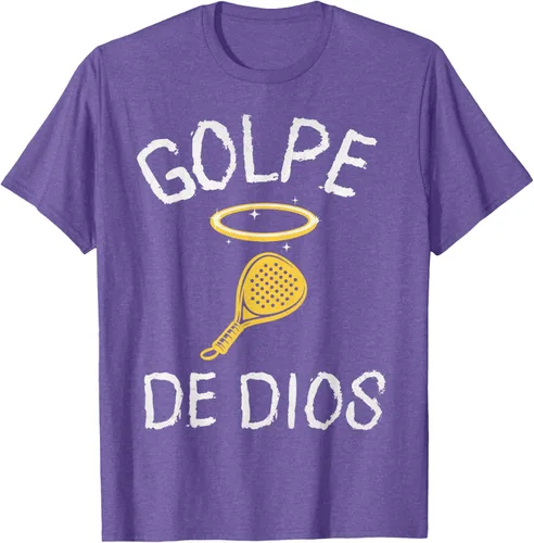 Vista 11 de Golpe De Dios Padel Player Sport in Spanish En Espanol Men's T-Shirt