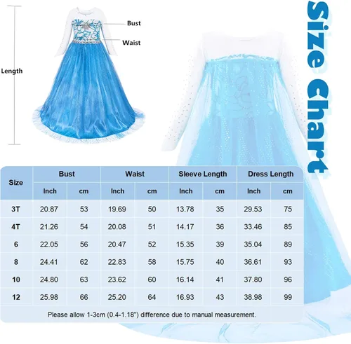 Vista 7 de Benylion Ropa de princesa para niñas pequeñas, disfraz de princesa, disfraces de Halloween, trajes de cosplay
